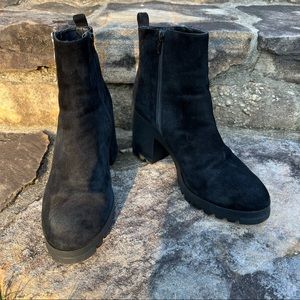 B.P. | Suede Platform Lug Booties | 10M
